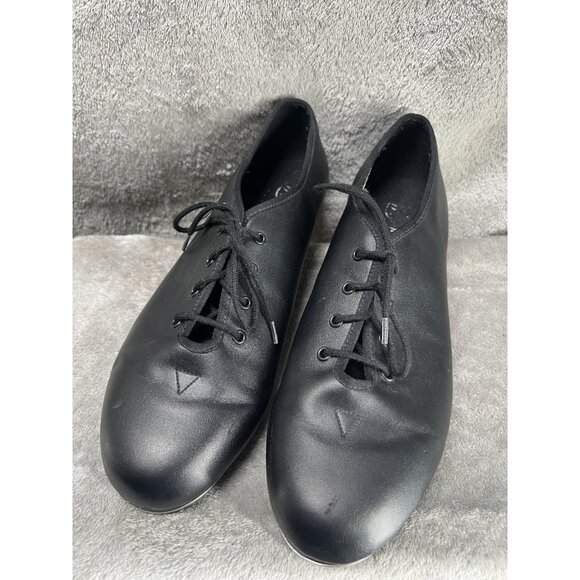 Bloch Women's 7.5 Black Veg Leather Techno Tap Shoes Dance Warmup Oxford Style - Picture 1 of 6